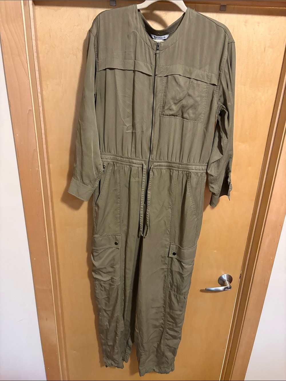Athleta Olive Green Utility Jumpsuit